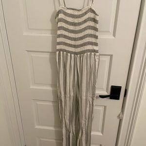 Grey/blue and white jumpsuit. Worn once.